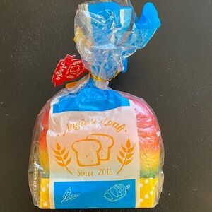 Angie rainbow bread loaf squishy toy